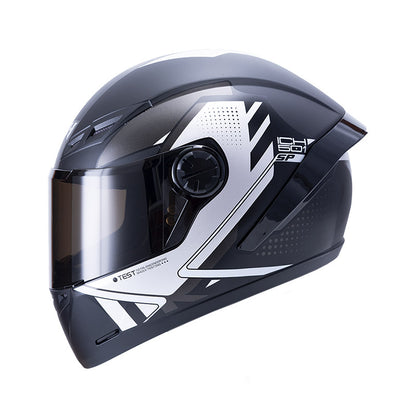 CASCO ICH ICH-501SP MOACA MATE NEGRO PLATA VISOR HUMO