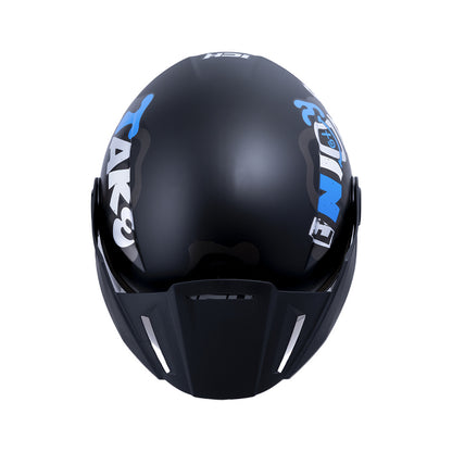 CASCO ICH ICH-102 RIDER MATE NEGRO AZUL VISOR HUMO