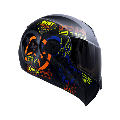 CASCO ICH ICH-3110DV RANDOM MATE NEGRO NARANJA NEON VISOR RD