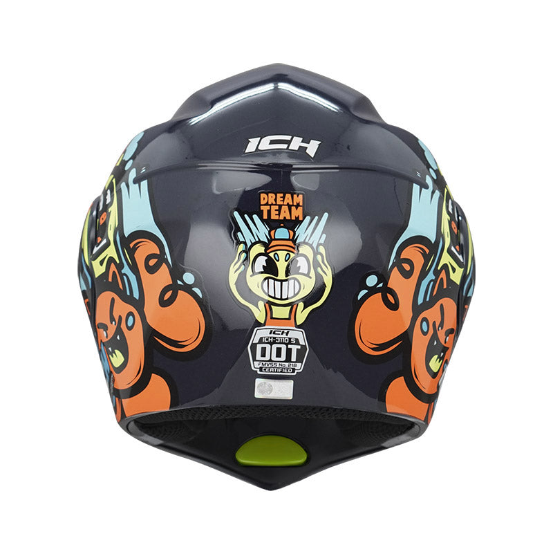 CASCO ICH ICH-3110S DREAM TEAM AZUL NAVY NARANJA NEON