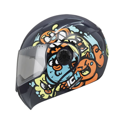 CASCO ICH ICH-3110S DREAM TEAM AZUL NAVY NARANJA NEON