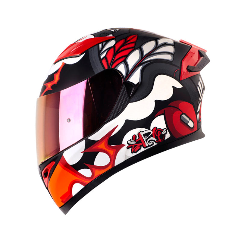 CASCO HRO HRO-514DV HAWARDIAN MATE GRIS OSCURO ROJO IRIDIUM
