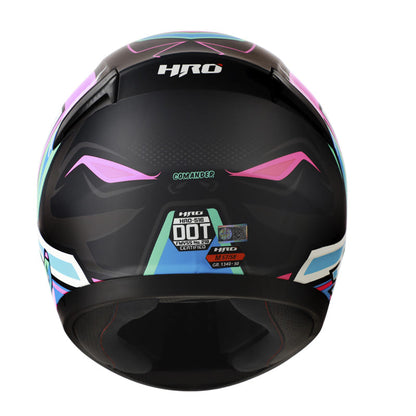 CASCO HRO HRO-516 COMANDER MATE NEGRO FUCSIA NEON