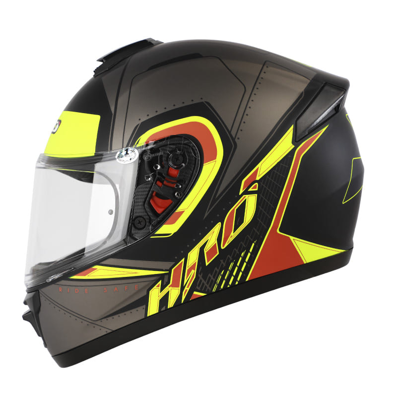 CASCO HRO HRO-516 JEYKO MATE NEGRO AMARILLO NEON