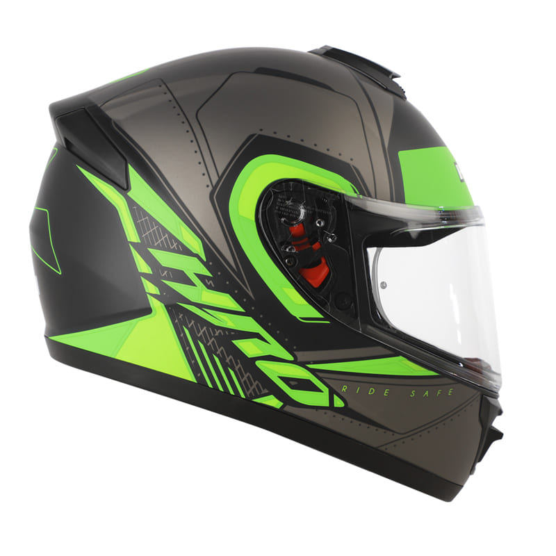 CASCO HRO HRO-516 JEYKO MATE NEGRO VERDE NEON
