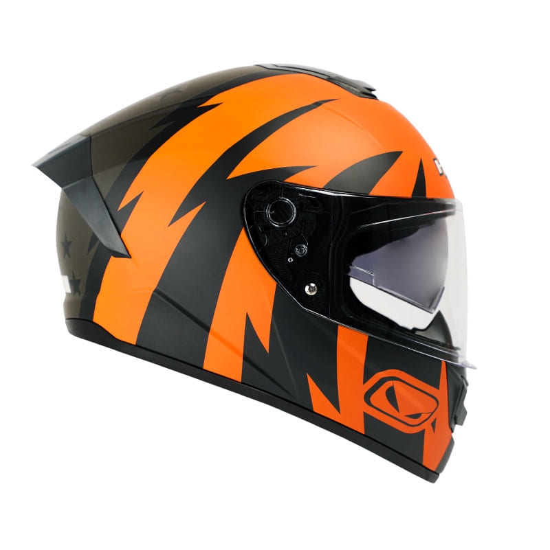CASCO HRO HRO-518DV PATRIOT MATE NEGRO NARANJA NEON