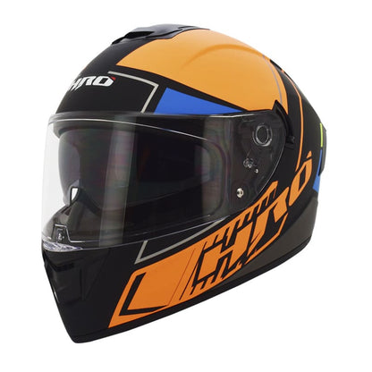 CASCO HRO HRO-518DV BURST MATE NEGRO NARANJA NEON