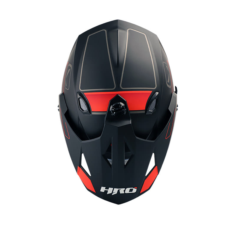 CASCO HRO HRO-MX330DV BLOUK MATE NEGRO NARANJA NEON