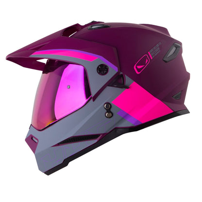 CASCO HRO HRO-MX330DV DOWNHILL MATE MORADO OSCURO FUCSIA
