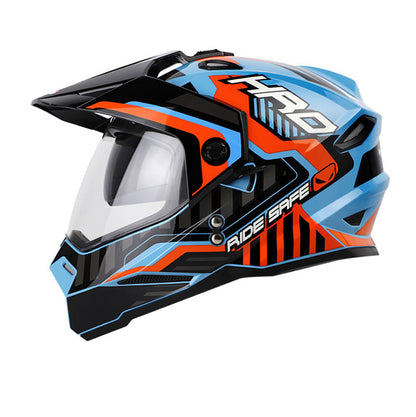 CASCO HRO HRO-MX330DV REBEN AZUL NARANJA NEON