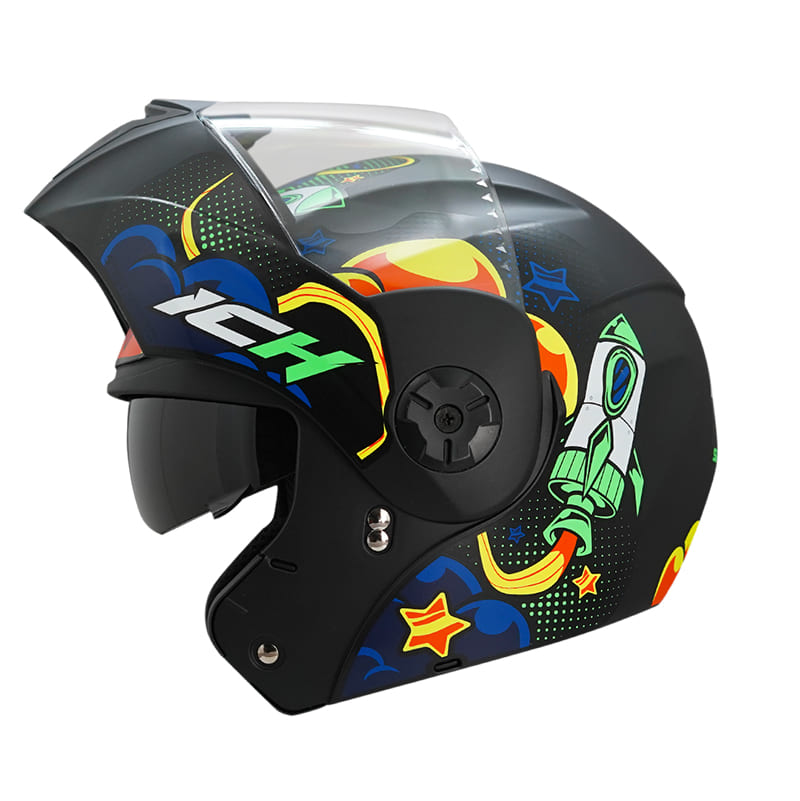 CASCO ICH ICH-3110S SPACE MATE NEGRO VERDE NEON