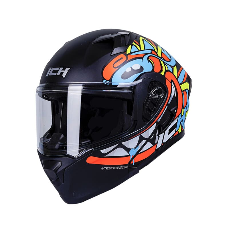 CASCO ICH ICH-3120DV OHAN MATE NEGRO NARANJA