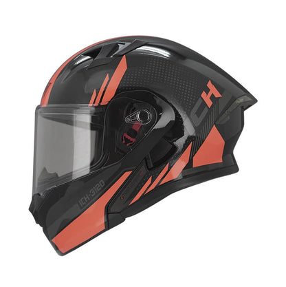 CASCO ICH ICH-3120DV WINGS NEGRO NARANJA NEON