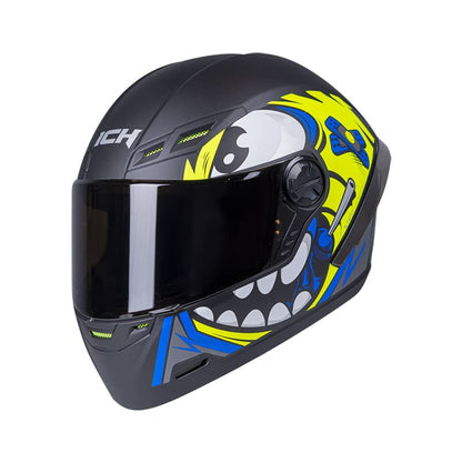 CASCO ICH ICH-501SP DOOD MATE NEGRO AMARILLO NEON VISOR HUMO