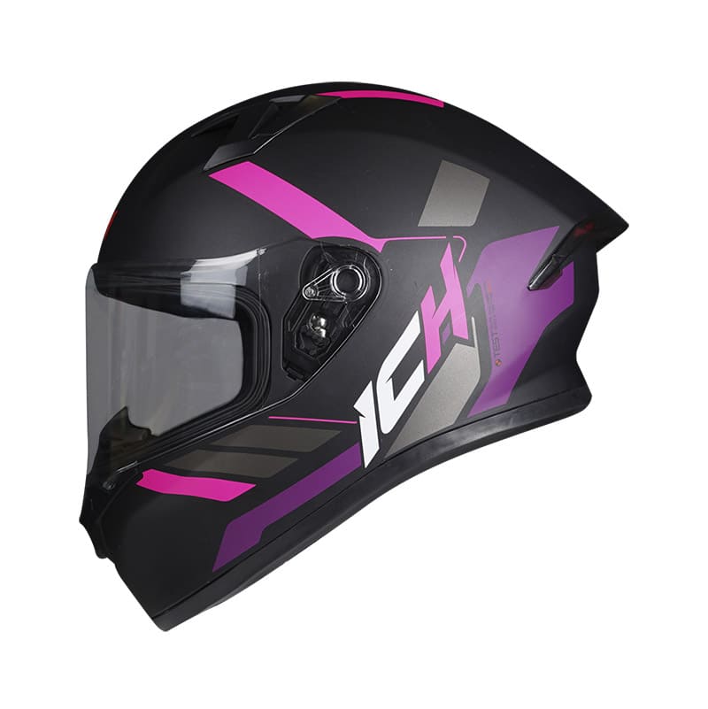 CASCO ICH ICH-503SP GEGGA MATE NEGRO FUCSIA NEON