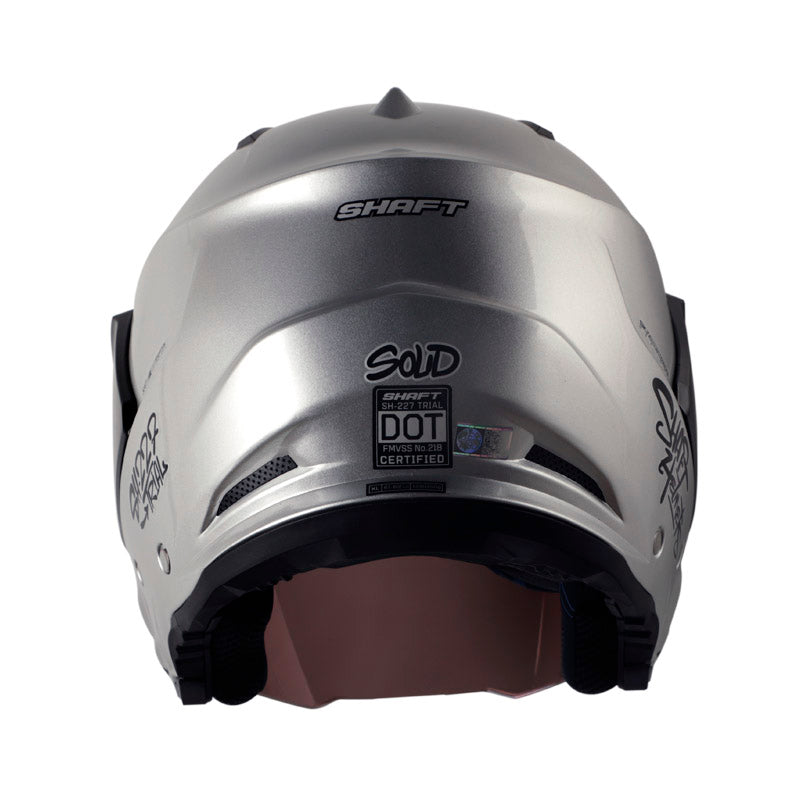CASCO SHAFT SH-227 TRIAL SOLID CROMADO NEGRO VISOR IRIDIUM