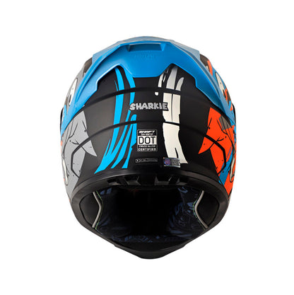 CASCO SHAFT SH-502 SHARKIE MATE NEGRO GRIS VISOR PLATA