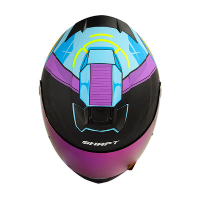 CASCO SHAFT SH-502 STEP MATE AZUL MORADO VISOR IRIDIUM