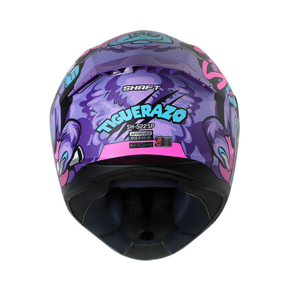 CASCO SHAFT SH-522SP TIGUERAZO MATE MORADO AZUL IRIDIUM