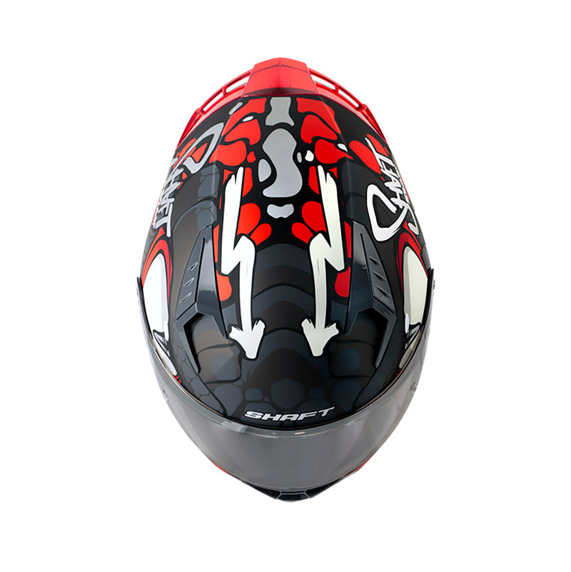 CASCO SHAFT SH-526SP DANO MATE NEGRO GRIS VISOR PLATA