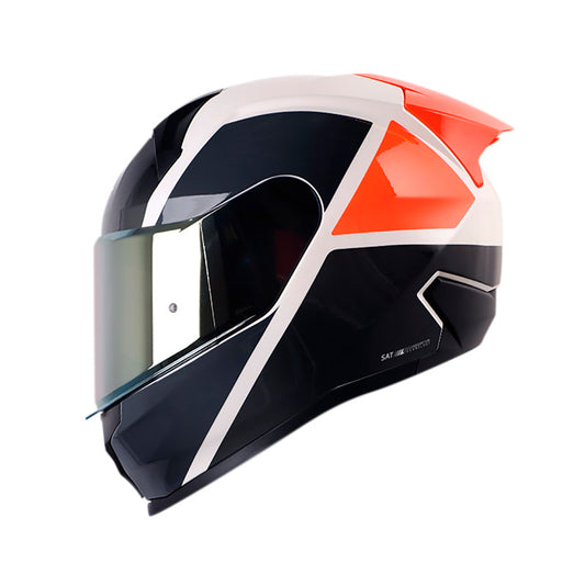CASCO SHAFT SH-560 EVO BLOCK BLANCO NARANJA NEON