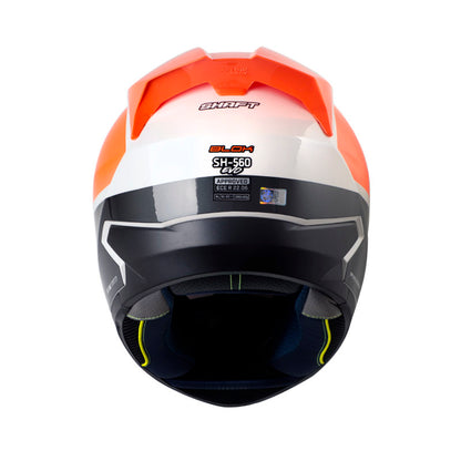CASCO SHAFT SH-560 EVO BLOCK BLANCO NARANJA NEON