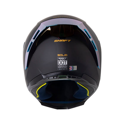 CASCO SHAFT SH-562R SOLID MATE NEGRO DORADO VISOR IRIDIUM