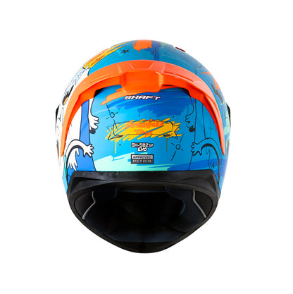 CASCO SHAFT SH-582SP ADVENTURE TIME AZUL AMARILLO IRIDIUM