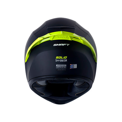 CASCO SHAFT SH-590SR SOLID MATE NEGRO AMARILLO NEON IRIDIUM