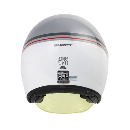 CASCO SHAFT SH-121 SCRAMBLE STRIPES GRIS BLANCO VISOR AMARILLO