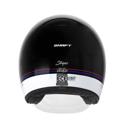 CASCO SHAFT SH-121 SCRAMBLE STRIPES NEGRO BLANCO