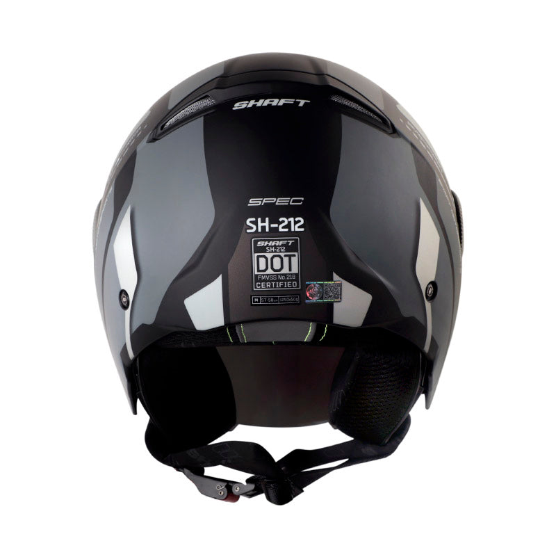 CASCO SHAFT SH-212 SPEC MATE NEGRO PLATA VISOR PLATA