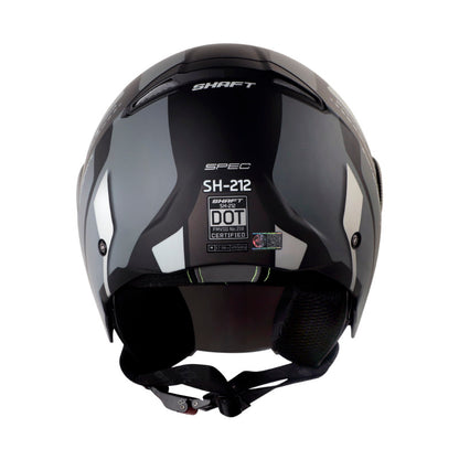 CASCO SHAFT SH-212 SPEC MATE NEGRO PLATA VISOR PLATA