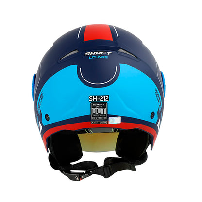 CASCO SHAFT SH-212 LOUVRE MATE AZUL NAVI AZUL VISOR AZUL