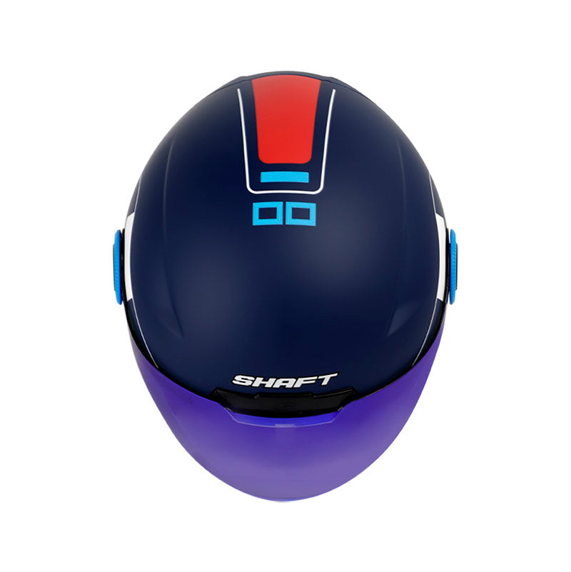 CASCO SHAFT SH-212 LOUVRE MATE AZUL NAVI AZUL VISOR AZUL