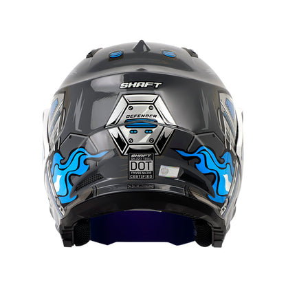 CASCO SHAFT SH-227 TRIAL DEFENDER GRIS BLANCO VISOR IRIDIUM