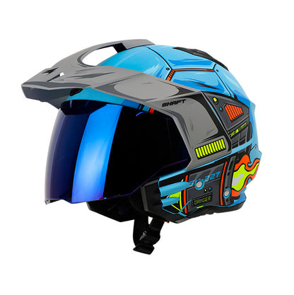 CASCO SHAFT SH-227 TRIAL DEFENDER MATE AZUL GRIS IRIDIUM