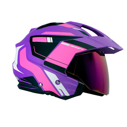 CASCO SHAFT SH-227 TRIAL VIC.DUAL MATE MORADO FUCSIA NEON