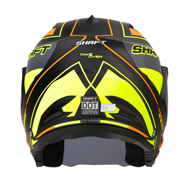 CASCO SHAFT SH-227 TAKEOVER MATE NEGRO AMARILLO VISOR HUMO