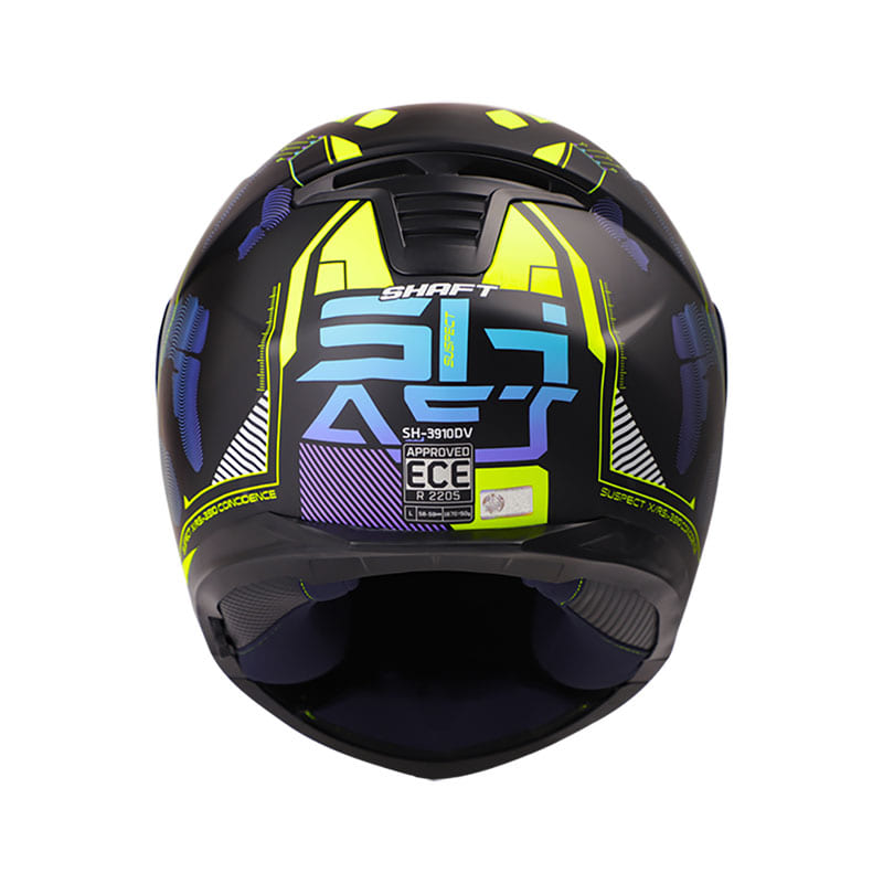 CASCO SHAFT SH-3910DV SUSPECT MATE NEGRO AMARILLO VISOR HUMO