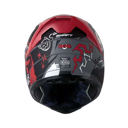 CASCO SHAFT SH-502SP DEVIL MATE GRIS OSCURO ROJO