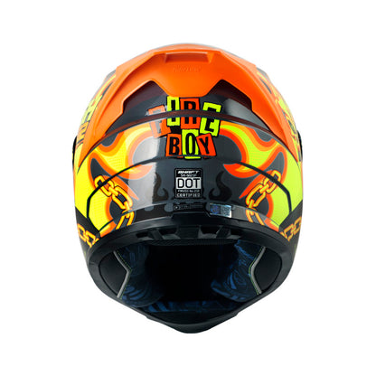 CASCO SHAFT SH-502SP FIRE BOY GRIS NARANJA NEON IRIDIUM
