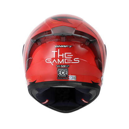 CASCO SHAFT SH-526SP THE GAMES MATE ROJO ROJO SMOKE