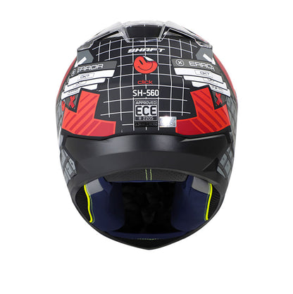 CASCO SHAFT SH-560 CLICK MATE NEGRO ROJO