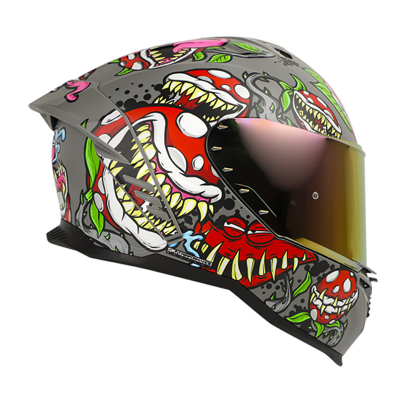 CASCO SHAFT SH-598GTR KILLER CREED II GRIS ROJO IRIDIUM