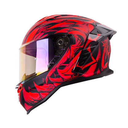 CASCO SHAFT SH-598GTR LEVIATAN MATE NEGRO ROJO IRIDIUM
