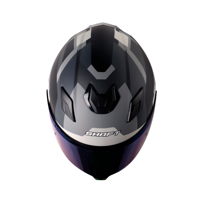 CASCO SHAFT SH-559 CORPS MATE GRIS GRIS VISOR IRIDIUM AZUL