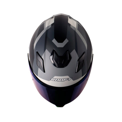 CASCO SHAFT SH-559 CORPS MATE GRIS GRIS VISOR IRIDIUM AZUL