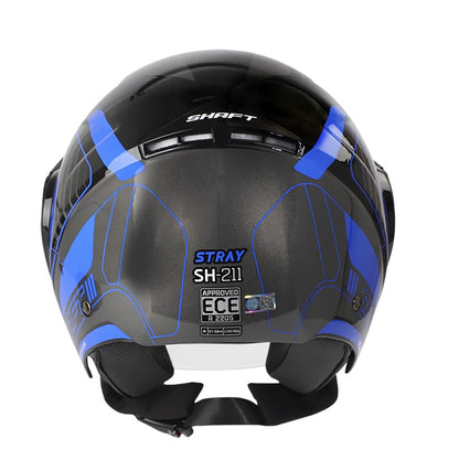 CASCO SHAFT SH-211 STRAY NEGRO AZUL