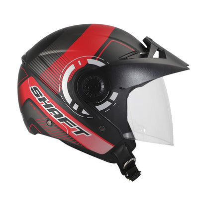 CASCO SHAFT SH-211 ZORAK MATE NEGRO ROJO